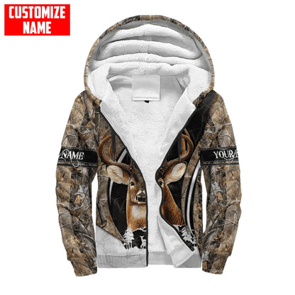 Deer Hunting Personalized Name 3D Over Printed Hoodie