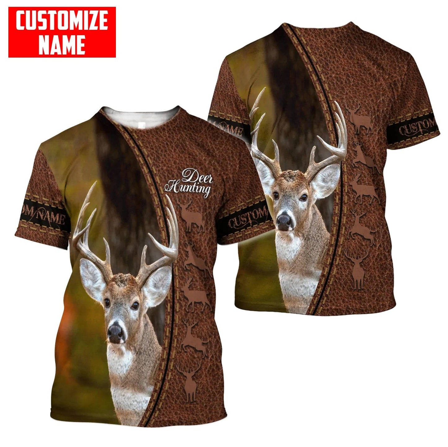 Deer Hunting Personalized Name 3D Over Printed Hoodie