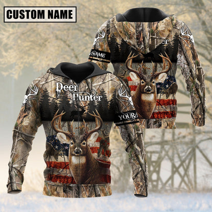 Custom Name Deer Hunting Shirt 3D All Over Printed Clothes