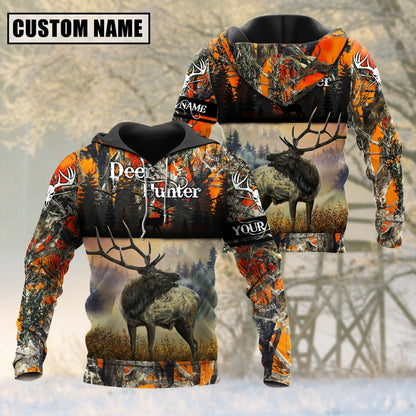 Custom Name Elk Hunting Shirt 3D All Over Printed Clothes