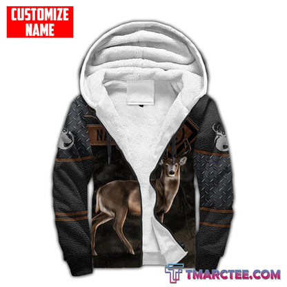 Deer Hunting Personalized Name 3D Over Printed Hoodie