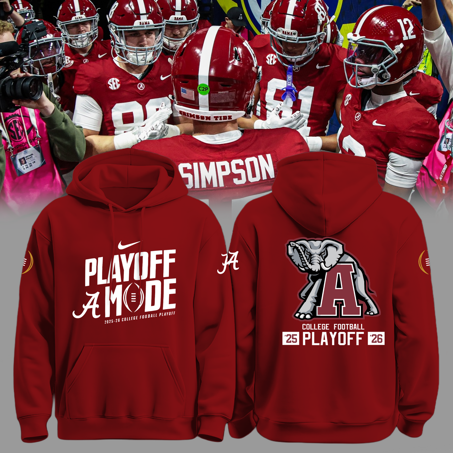 Alabama Football 2025-26 College Football Playoff Limited Edition Hoodie | IQ15