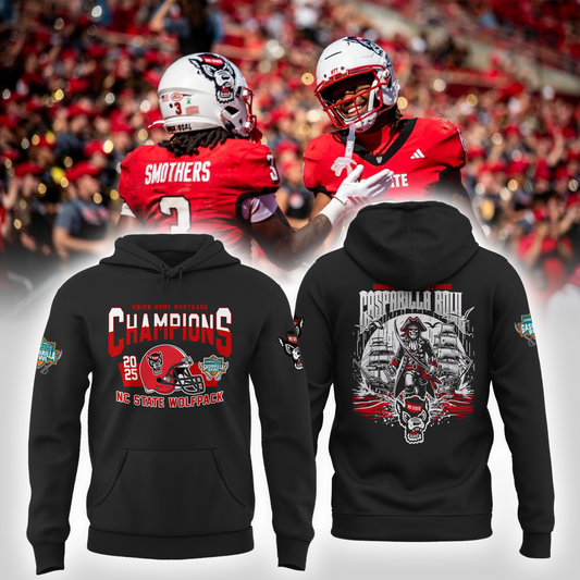 2025 GASPARILLA BOWL CHAMPS - NC State Football Hoodie Champions | EW94
