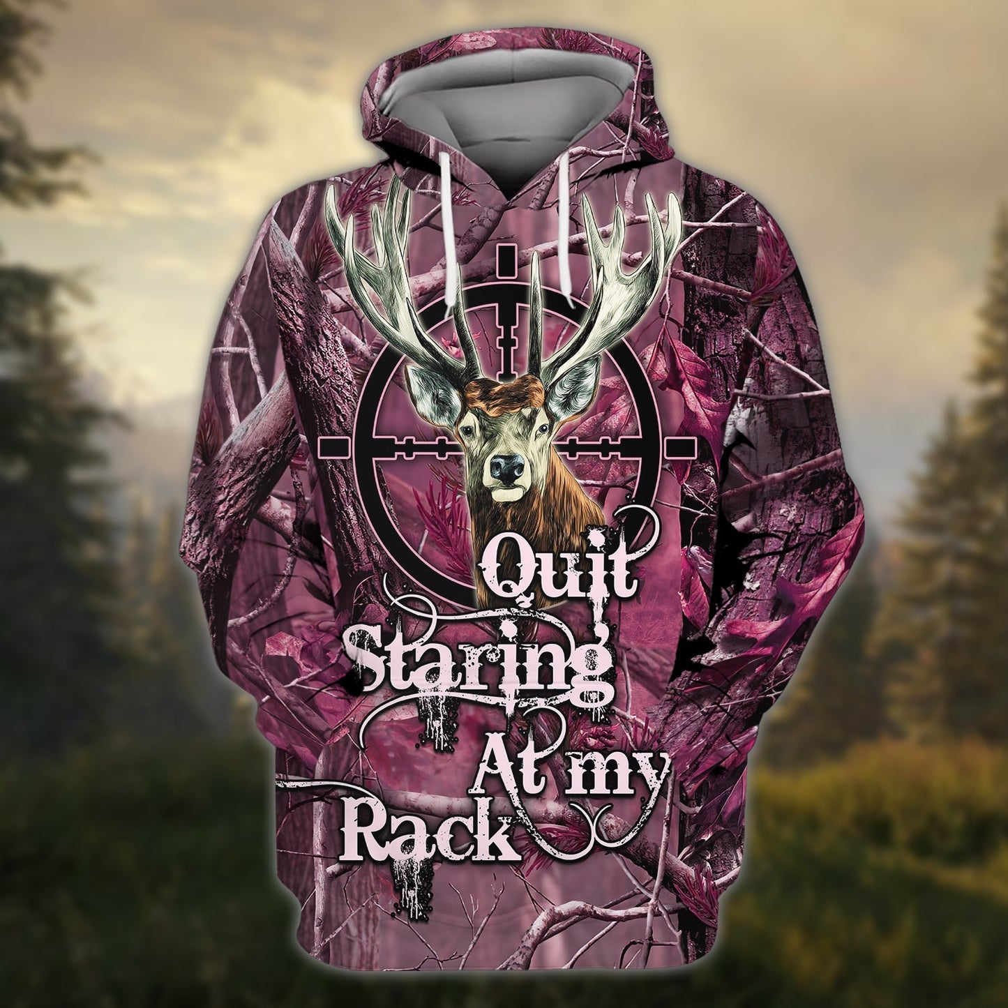 Hunting Quit Staring At My Rack 3D All Over Printed Clothes