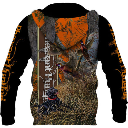 Pheasant Hunting 3D Over Printed Hoodie