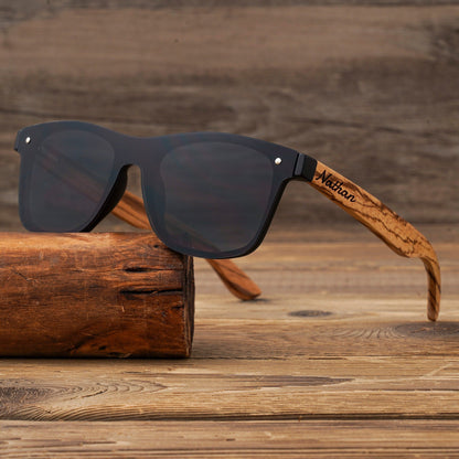 Personalized Polarized Wooden Sunglasses, Wooden Sunglasses Box, Engraved Unisex Sunglasses, Wood Box, Mens Gift, Groomsmen Gifts Proposal