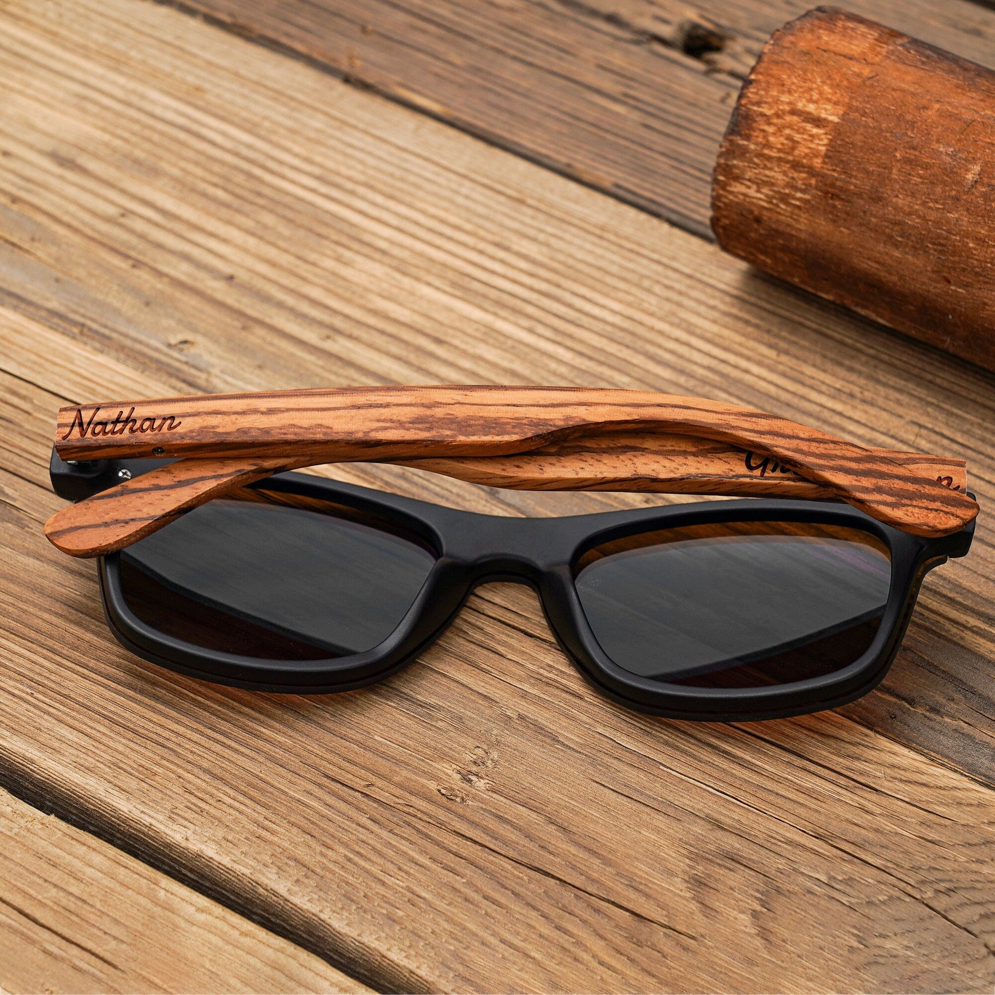 Personalized Polarized Wooden Sunglasses, Wooden Sunglasses Box, Engraved Unisex Sunglasses, Wood Box, Mens Gift, Groomsmen Gifts Proposal