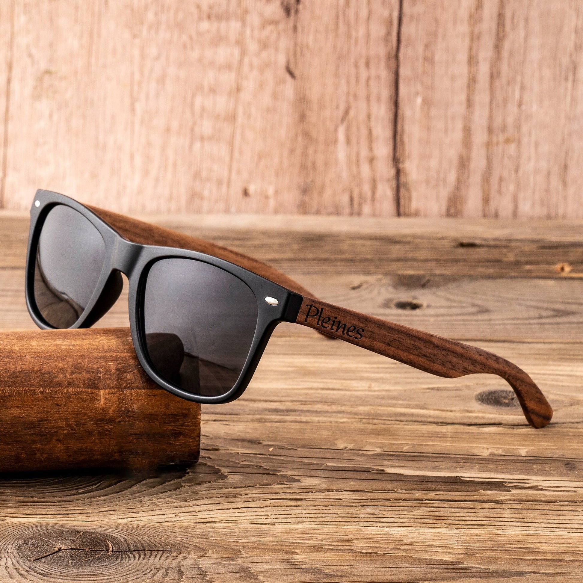 Personalized Walnut Wood Sunglasses, Groomsman Sunglasses, Groomsmen Gifts, Bachelor Party Gift, Wedding Gift For Guys, Groomsmen Proposal