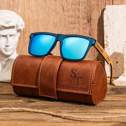 Personalized Groomsmen Sunglasses with Leather Box, Groomsmen Gifts, Best Man Gift, Groom Gift, Bachelor Party Gifts, Groomsman Sunglasses