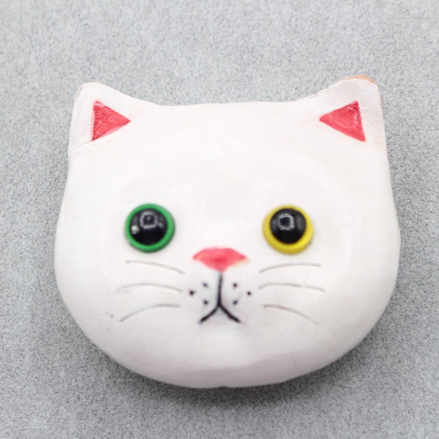Handmade leather cat kitty magnets refrigerator 12 pcs  per set birthday gifts