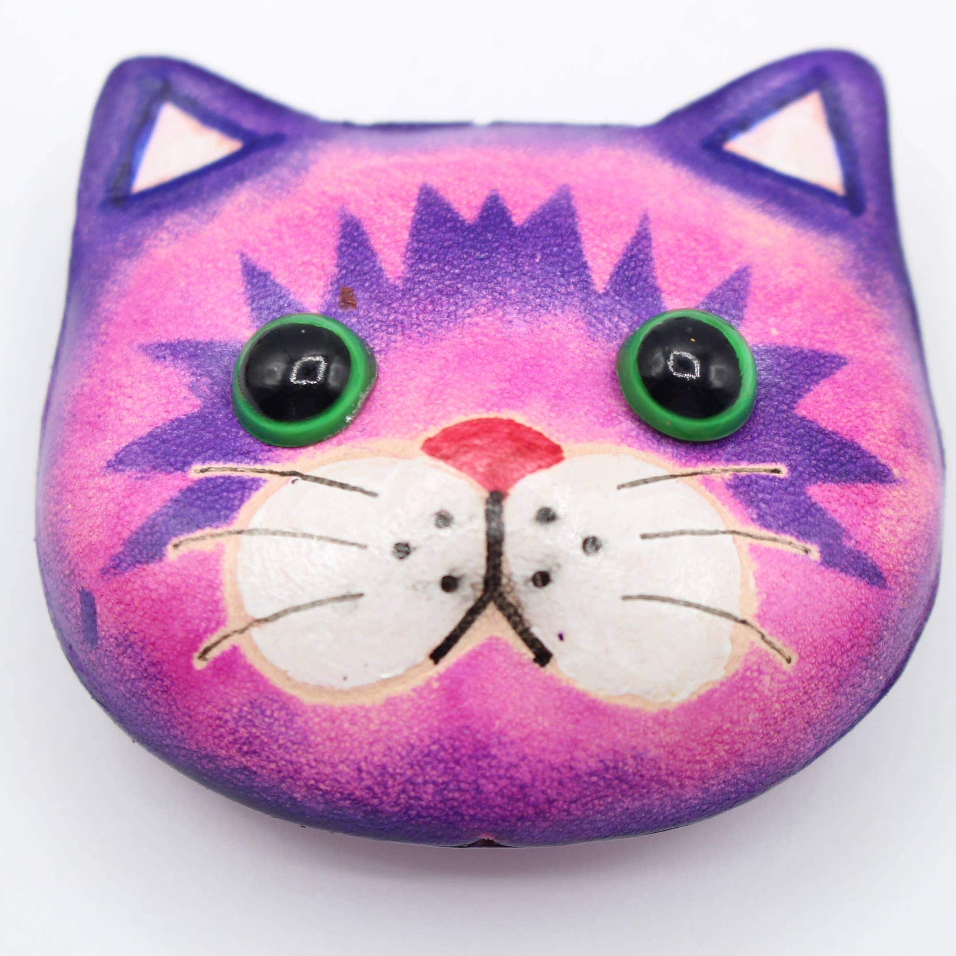 Handmade leather cat kitty magnets refrigerator 12 pcs  per set birthday gifts