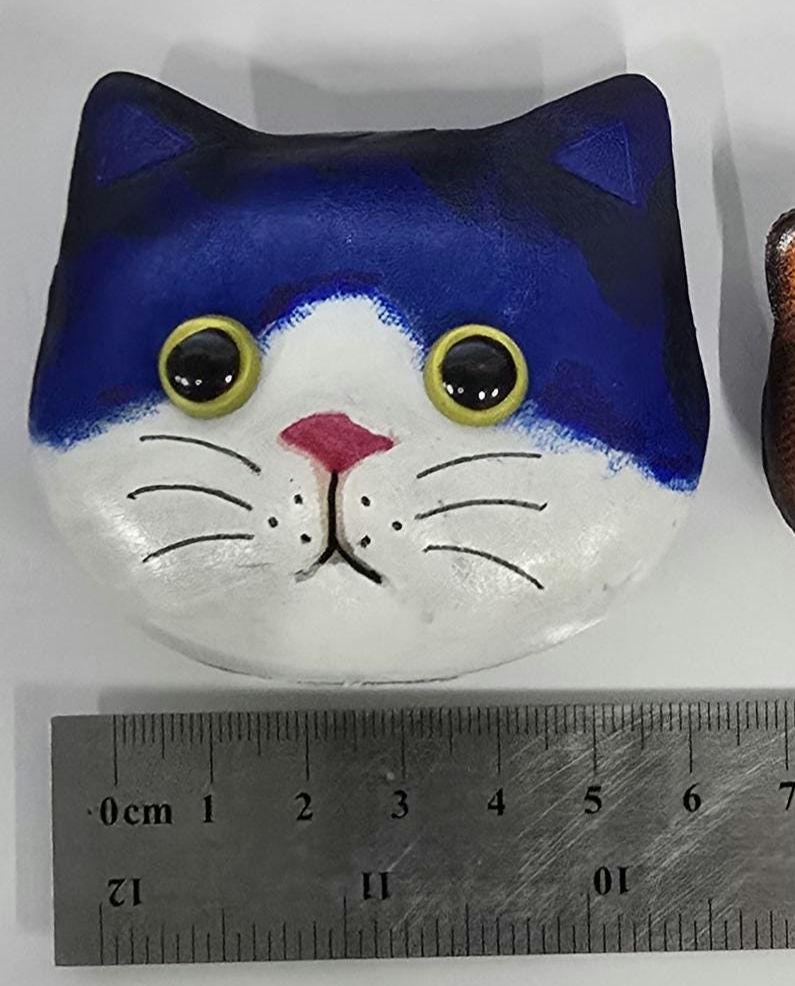 Handmade leather cat kitty magnets refrigerator 12 pcs  per set birthday gifts
