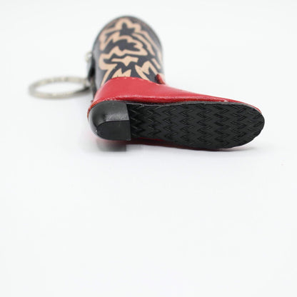 Handmade leather cowboy boot key chain