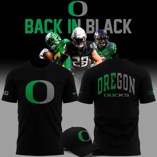 2025 limited edition t-shirt Oregon Ducks football "Back In Black" for fans | DG24