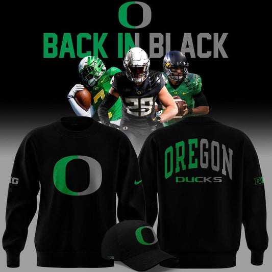 2025 limited edition sweatshirt Oregon Ducks football "Back In Black" for fans | RC61