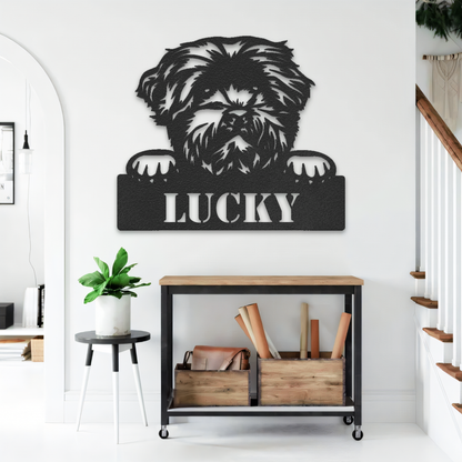 Affenpug Dog Metal Wall Art, Dog Metal Sign, Metal Dog Decor, Affenpug Gift Affenpug Decor, Affenpinscher Pug Mix Wall Decor