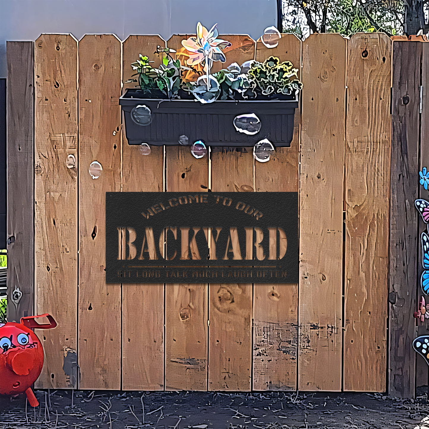 Metal Backyard Sign | Fathers Day Gift | Metal Sign