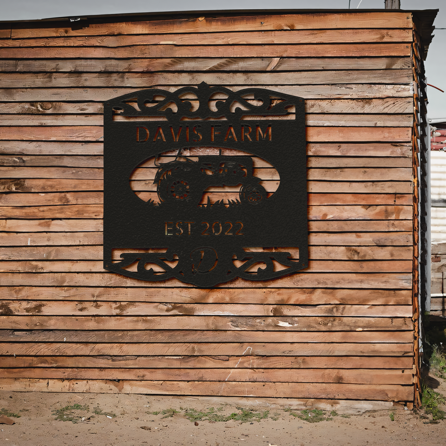 Farm Tractor Art Home Wall Decor, Outside Barn Ranch Welcome Entrance