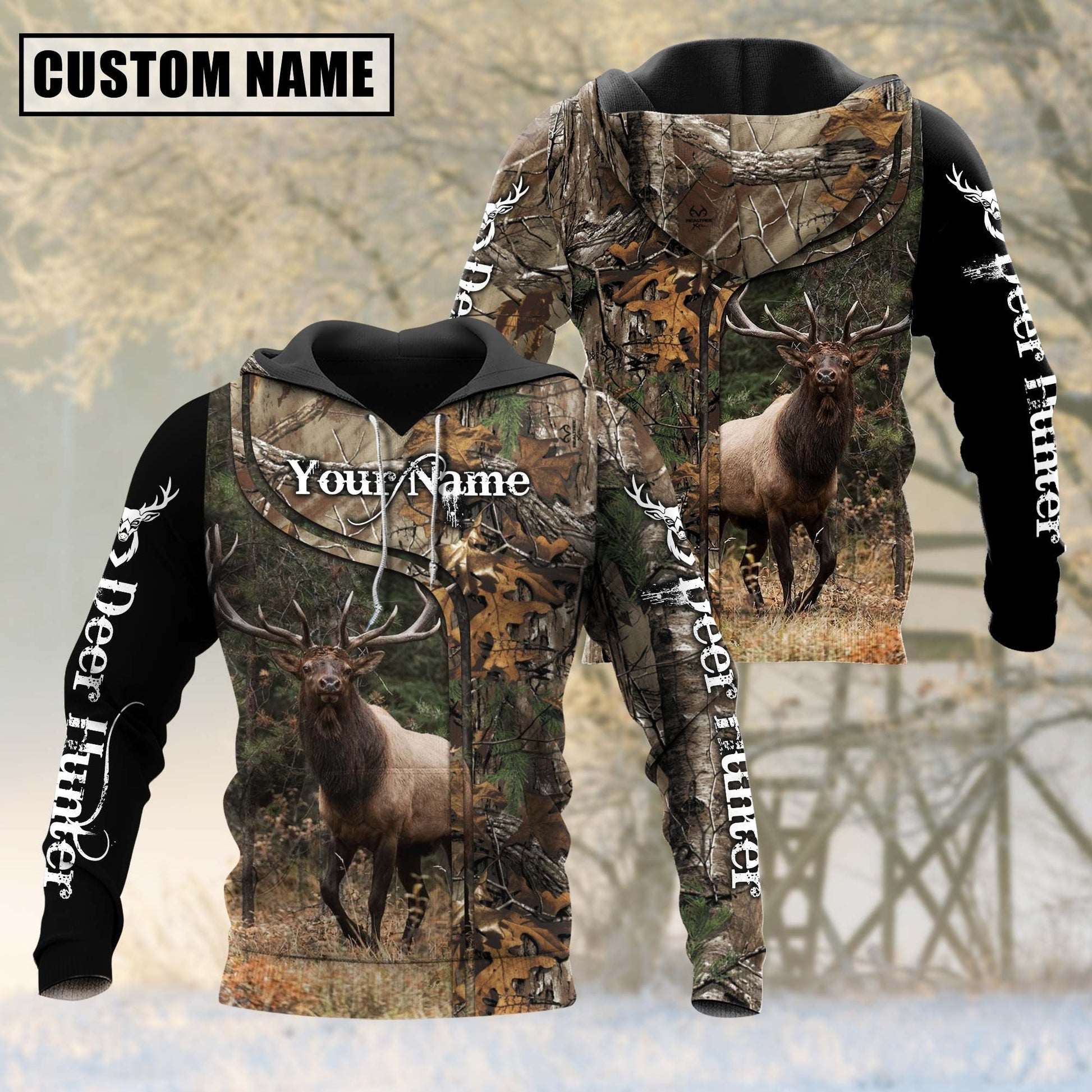 Custom Name Elk Hunting Shirt 3D All Over Printed Clothes