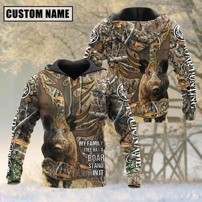 Custom Name Hunting Boar Autunm 3D All Over Printed Clothes