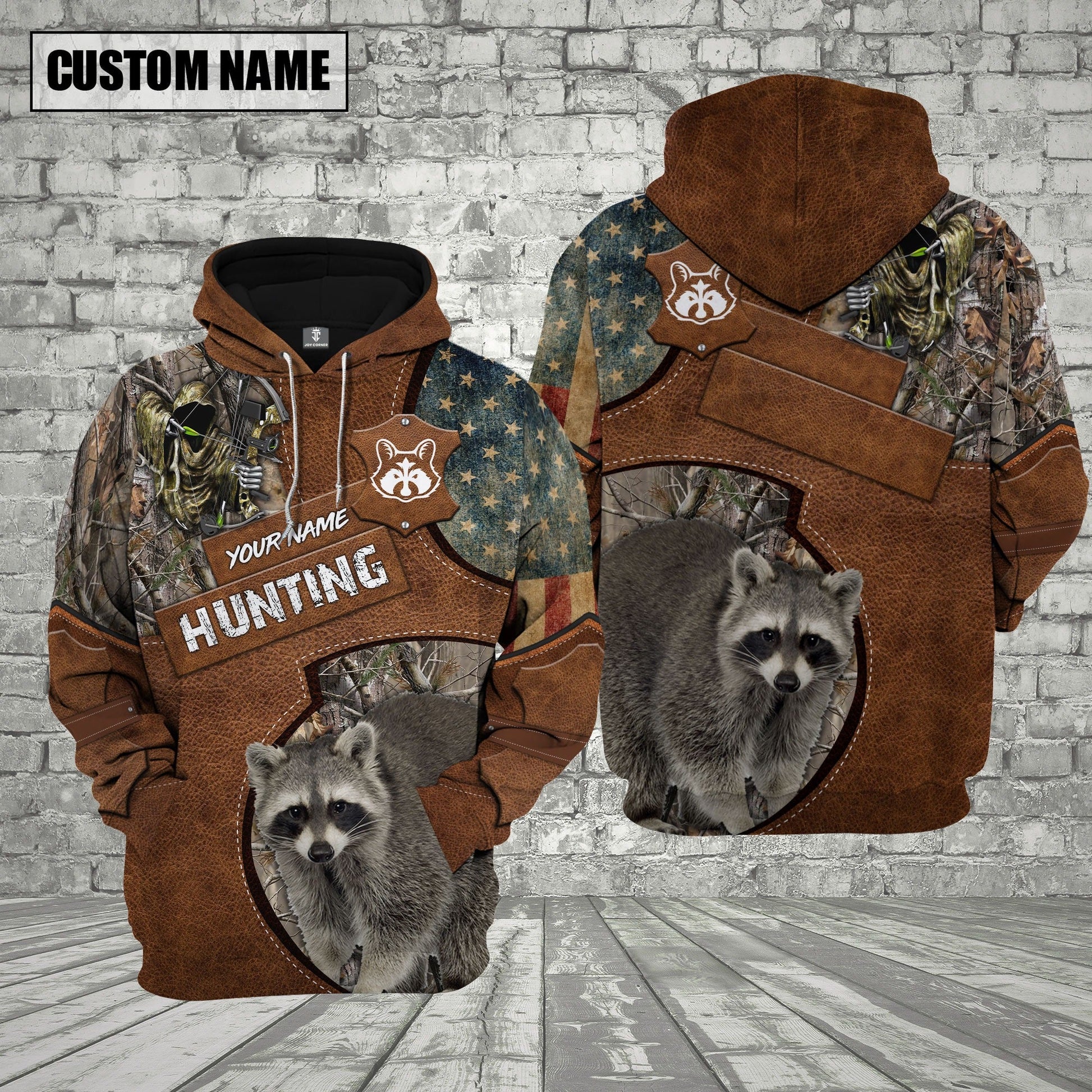 Custom Name Racoon Hunting Shirt 3D All Over Printed Clothes