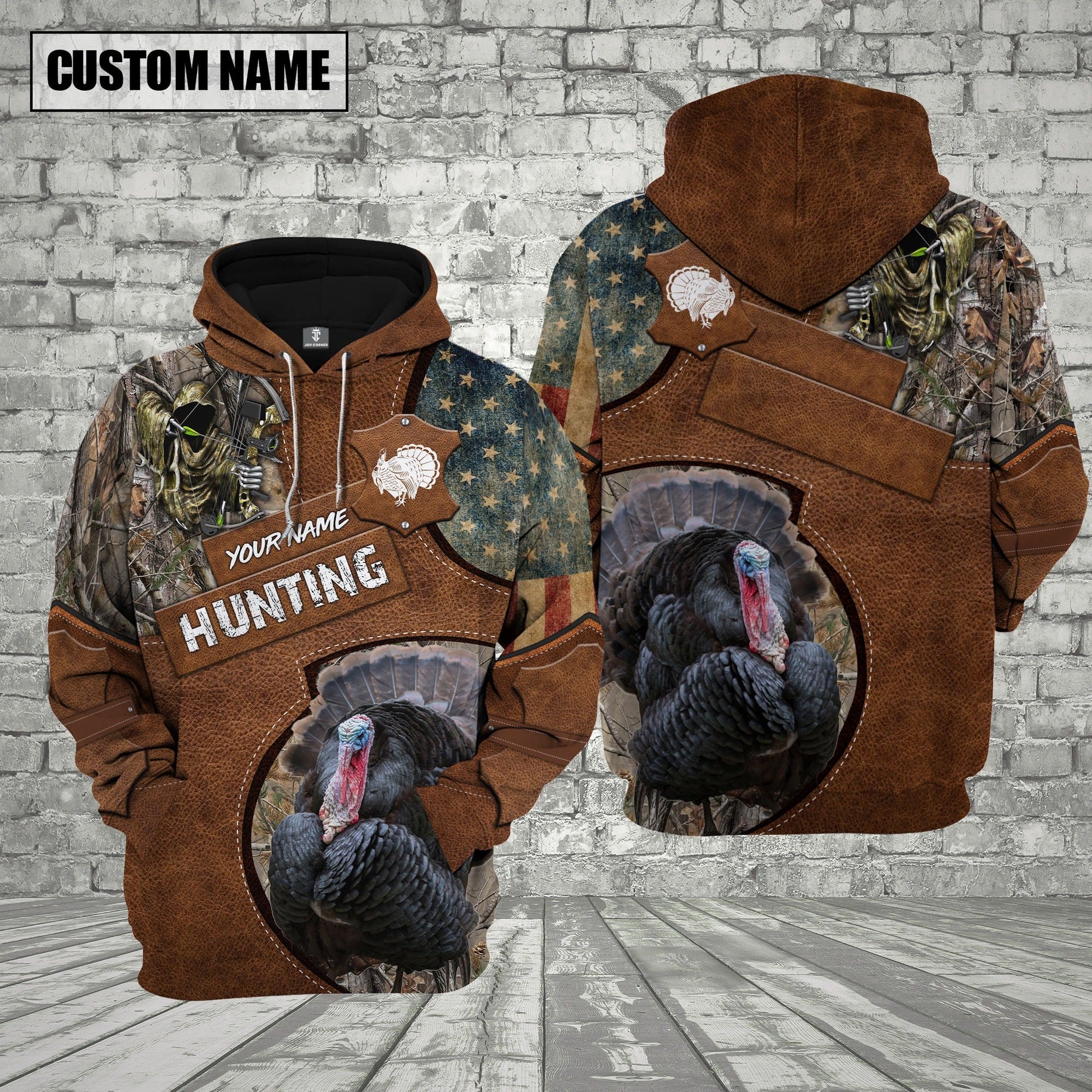 Custom Name Turkey Hunting Shirt 3D All Over Printed Clothes