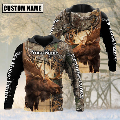 Custom Name Moose Hunting Shirt 3D All Over Printed Clothes