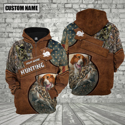 Custom Name Rabbit Hunting Shirt 3D All Over Printed Clothes