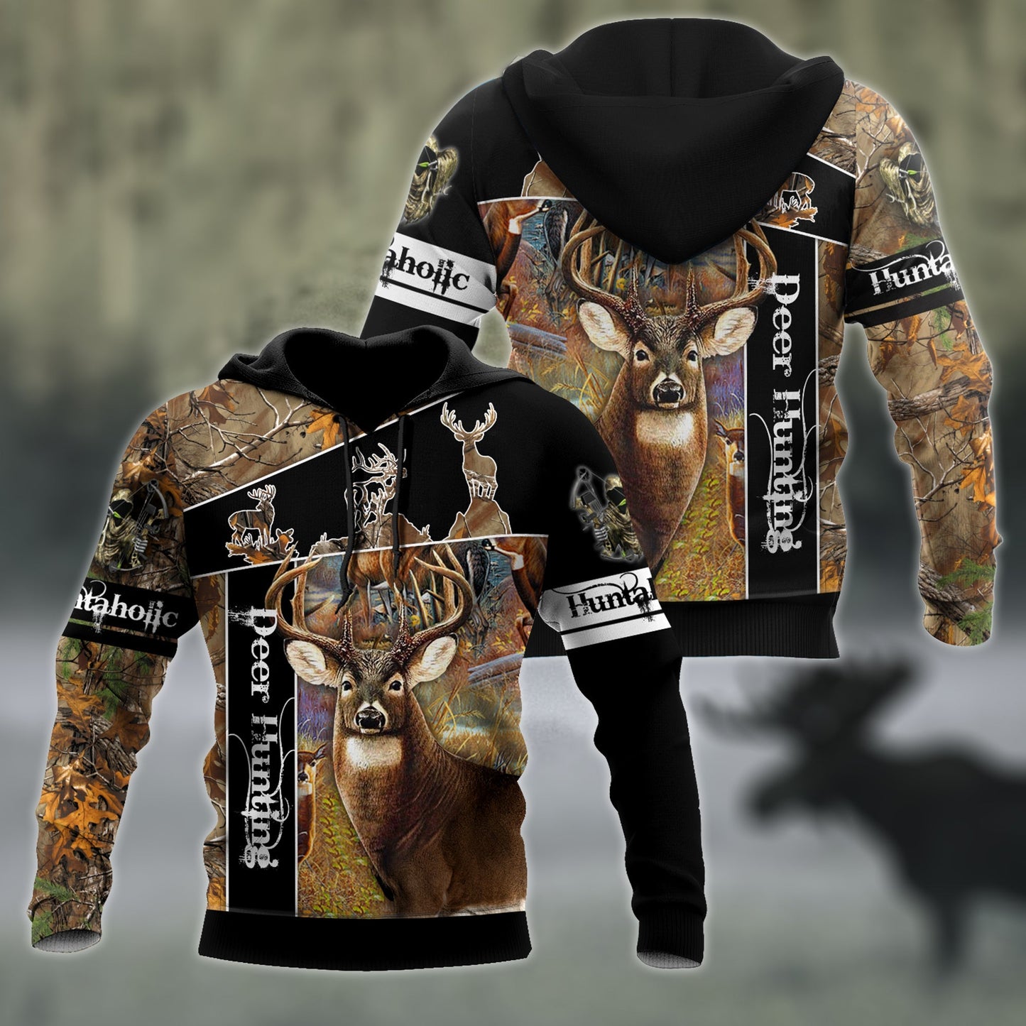 Max Corner Huntaholic Deer Hunting 3D All Over Printed Shirts Gift For Hunter