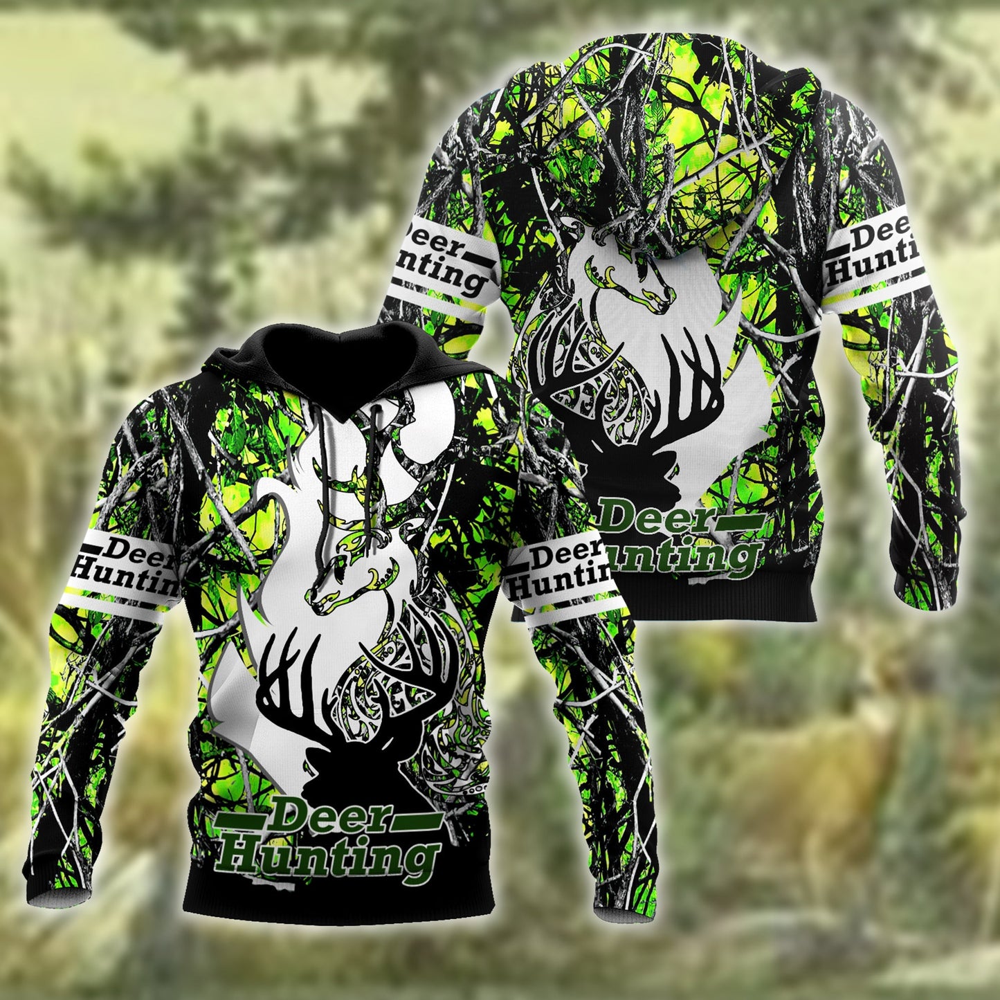 Max Corner Light Green Deer Hunting 3D Custom All Over Printed Shirts Gift For Hunter