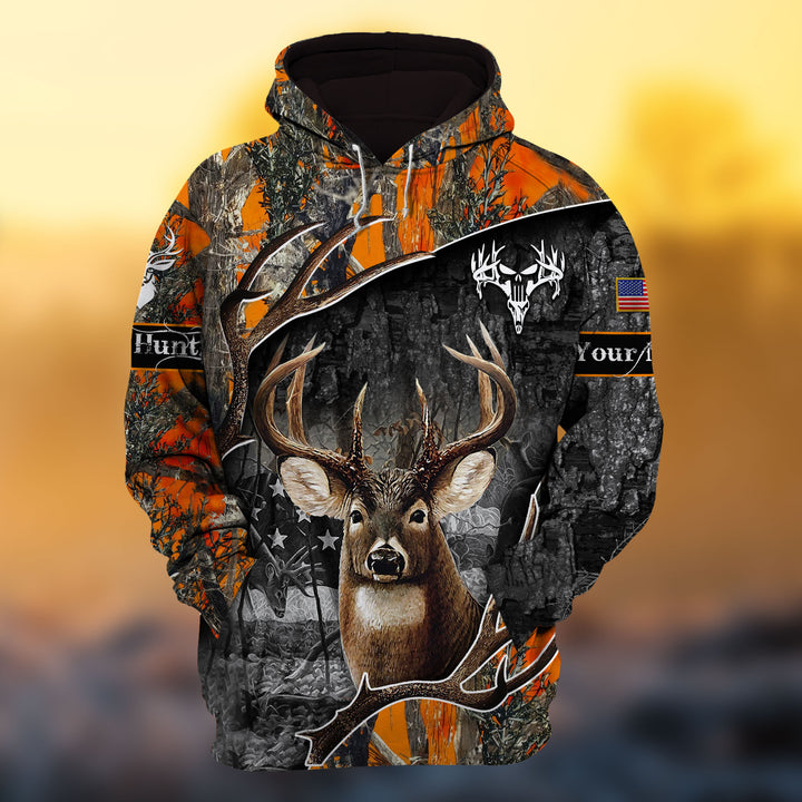 Custom Name New Premium Deer Hunting 3D All Over Printed Clothes