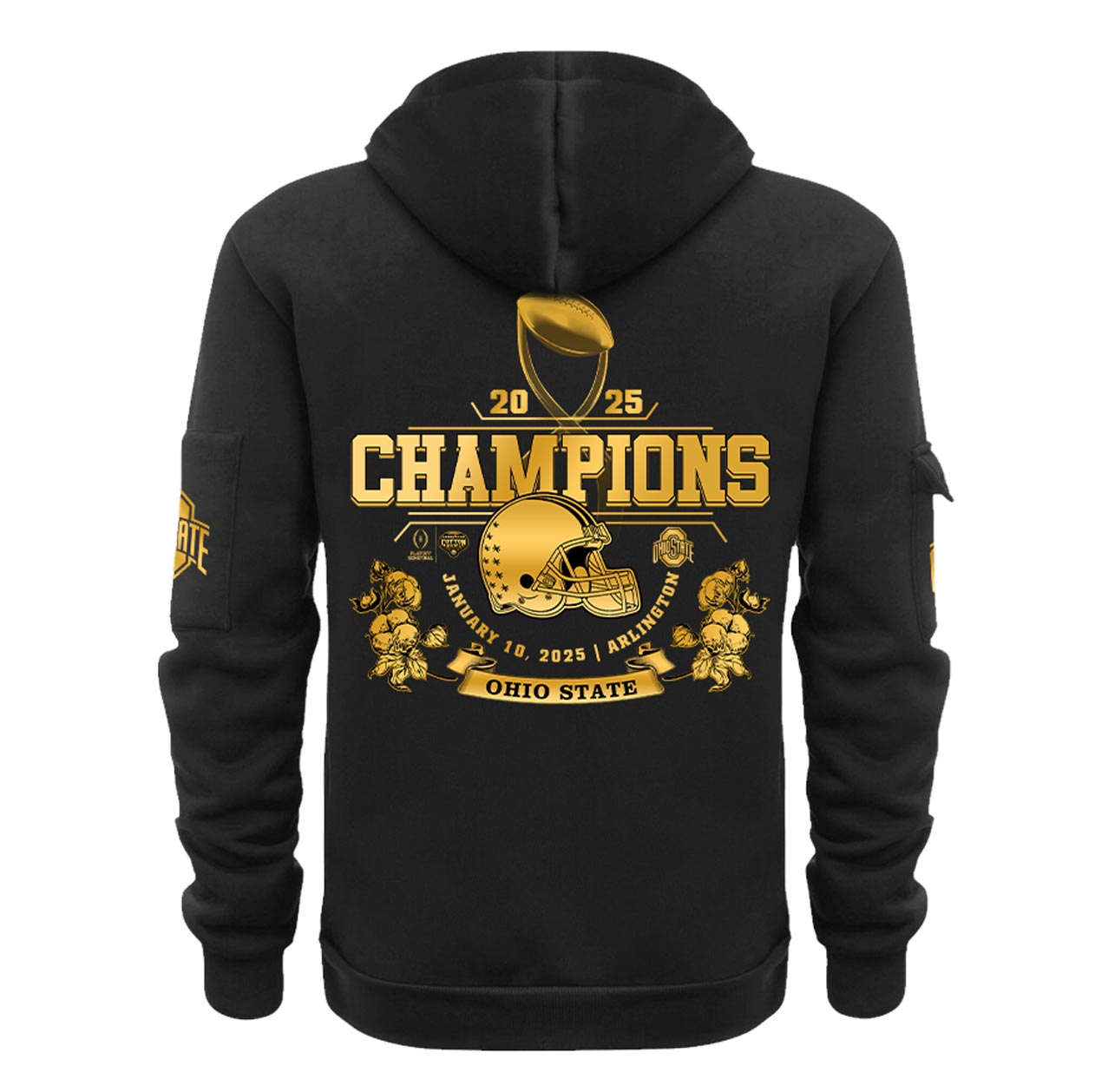 Ohio State Buckeyes NCAA Cotton Bowl Champions Limited Edition Black New Hoodie 2025