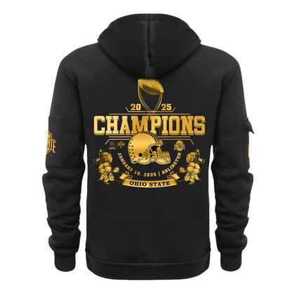 Ohio State Buckeyes NCAA Cotton Bowl Champions Limited Edition Black New Hoodie 2025