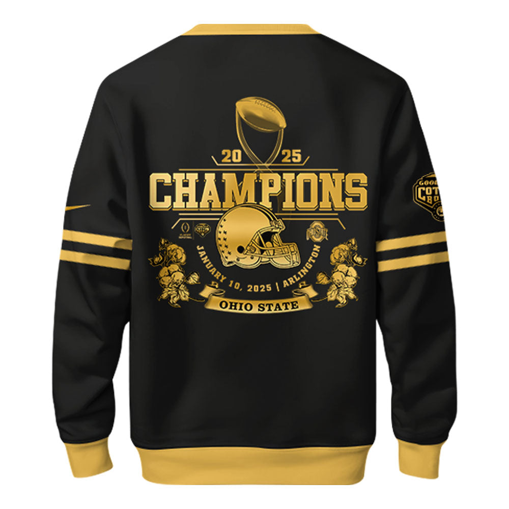 Ohio State Buckeyes NCAA Cotton Bowl Champions Limited Edition Black Sweatshirt 2025