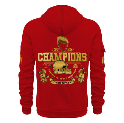 Ohio State Buckeyes NCAA Cotton Bowl Champions Limited Edition Red New Hoodie 2025