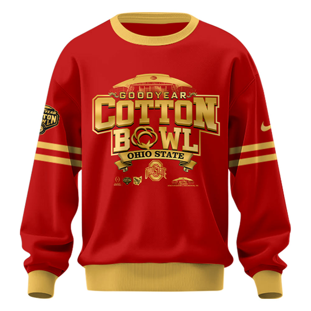 Ohio State Buckeyes NCAA Cotton Bowl Champions Limited Edition Red Sweatshirt 2025