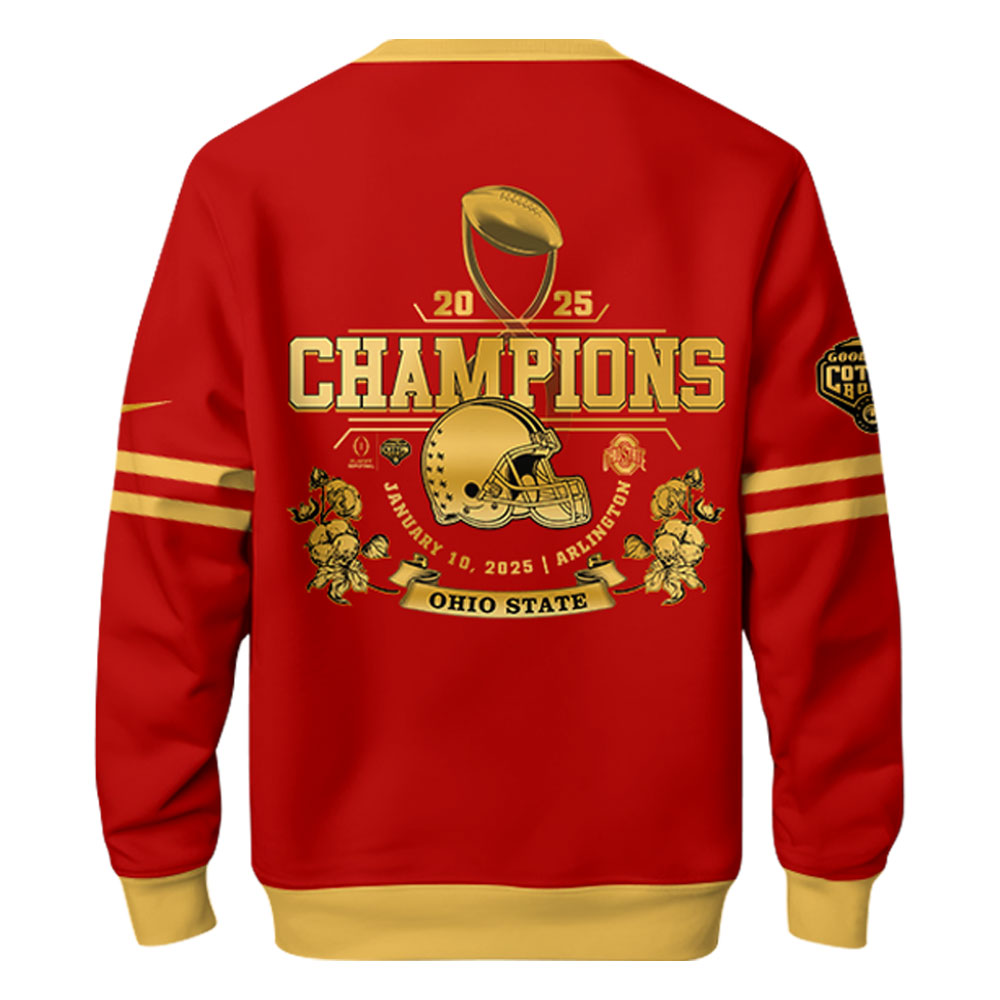 Ohio State Buckeyes NCAA Cotton Bowl Champions Limited Edition Red Sweatshirt 2025