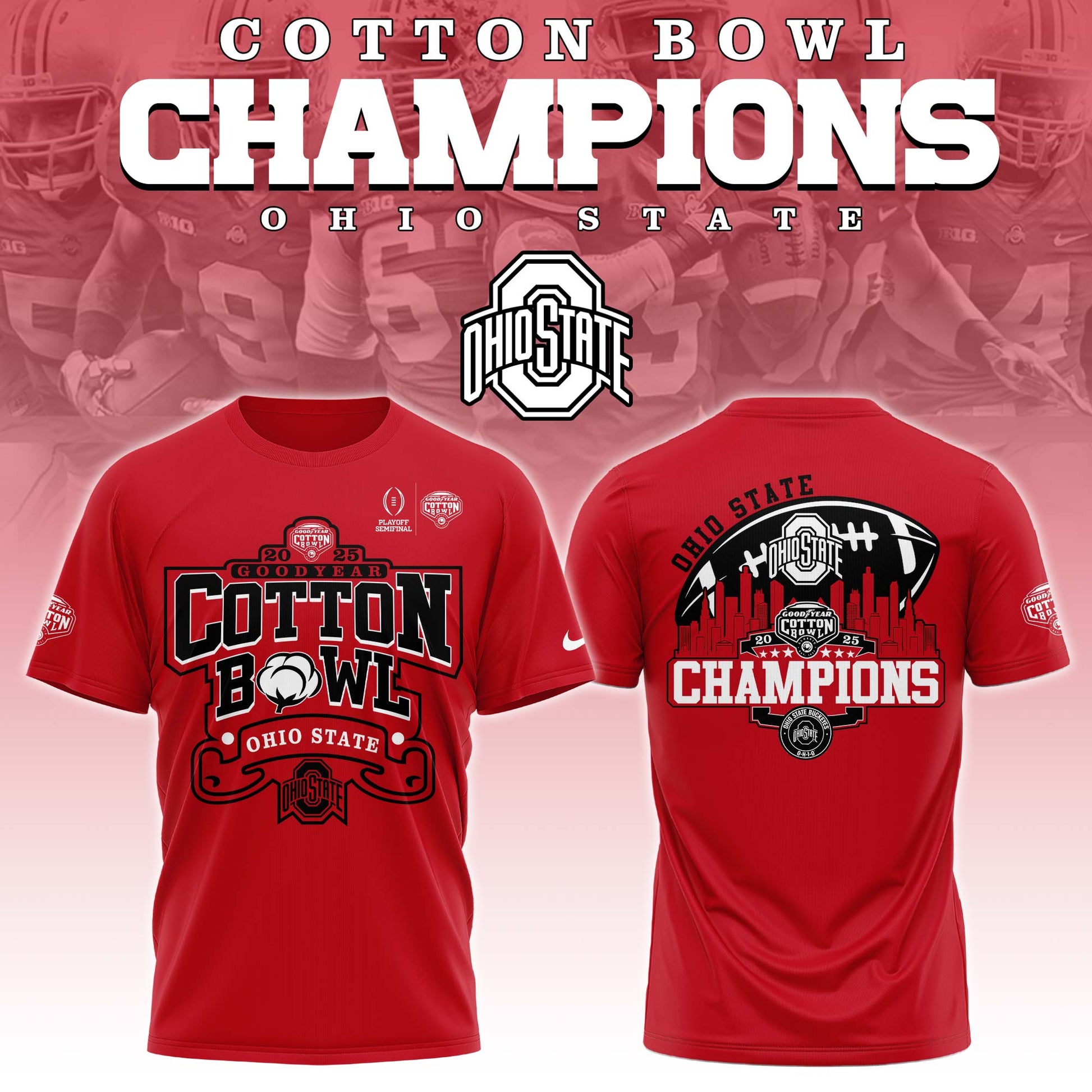 Ohio State Cotton Bowl Champions T-Shirt Limited Editions