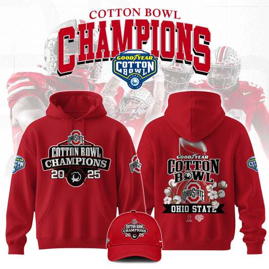 Ohio State NCAA Cotton Bowl Champions Limited Edition Hoodie 2025