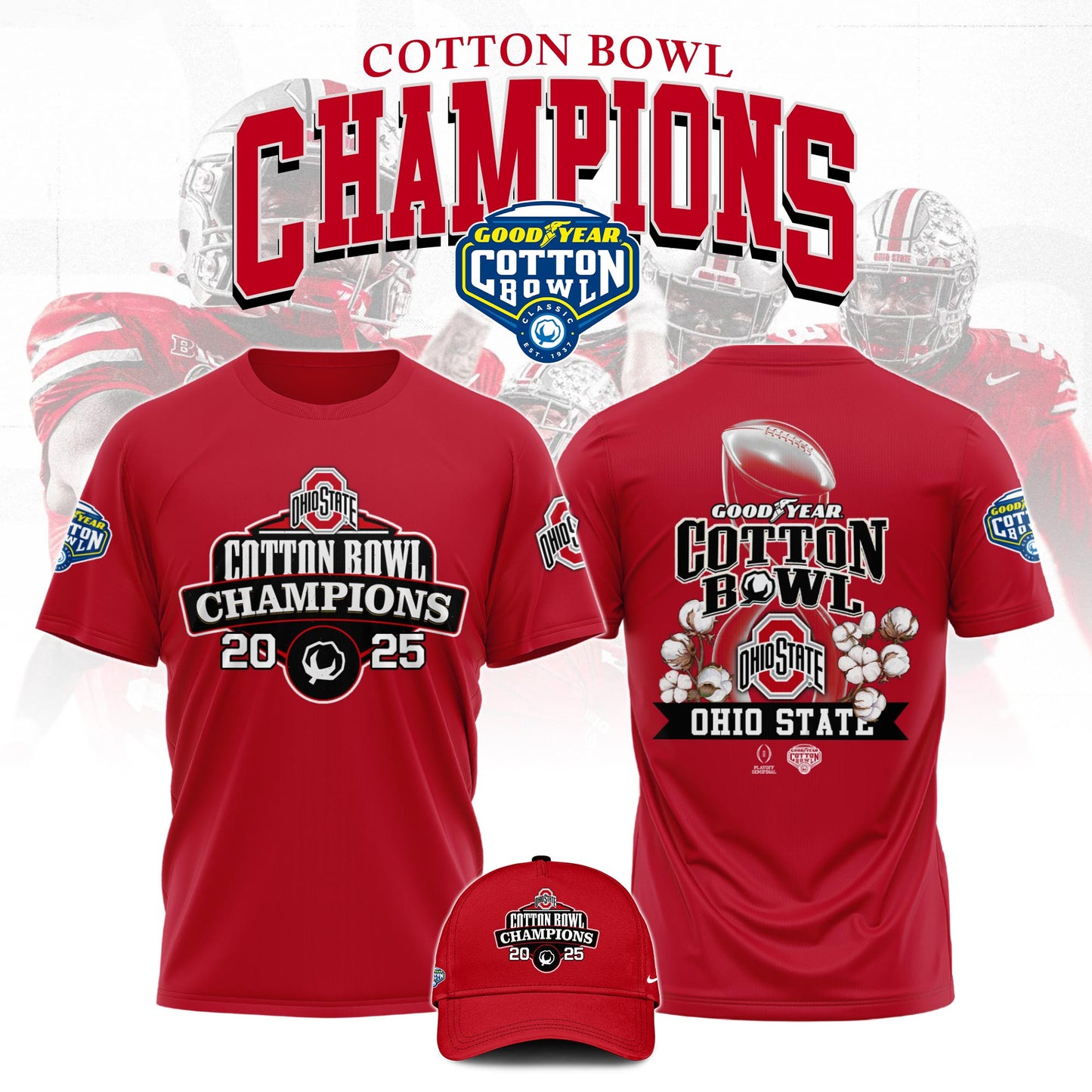 Ohio State NCAA Cotton Bowl Champions Limited Edition T-Shirt 2025