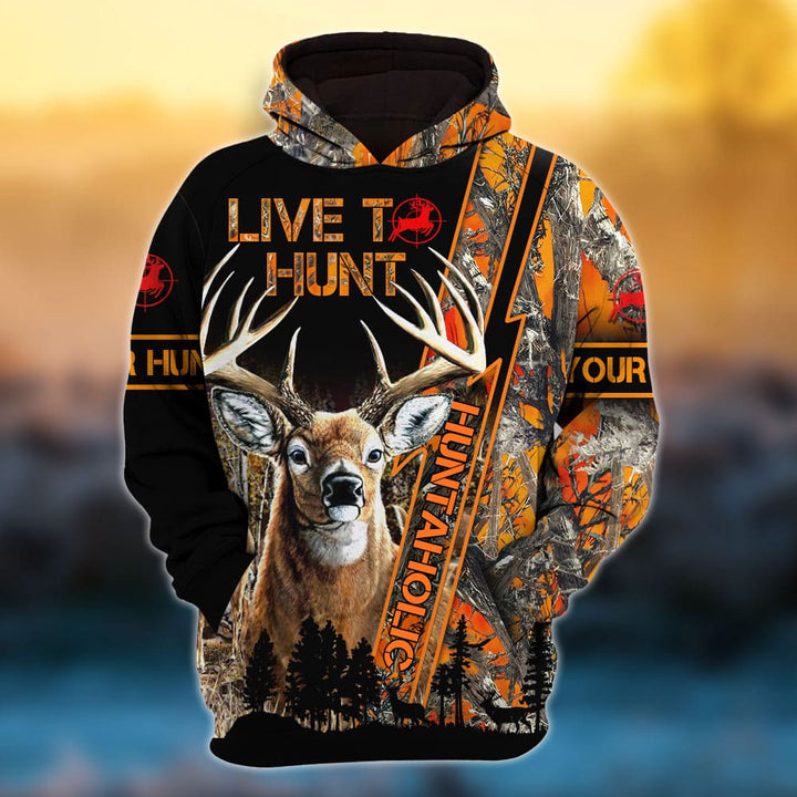 Max Corner Premium Born To Hunt Deer Hunting Personalized 3D Hoodie For Hunting Lover