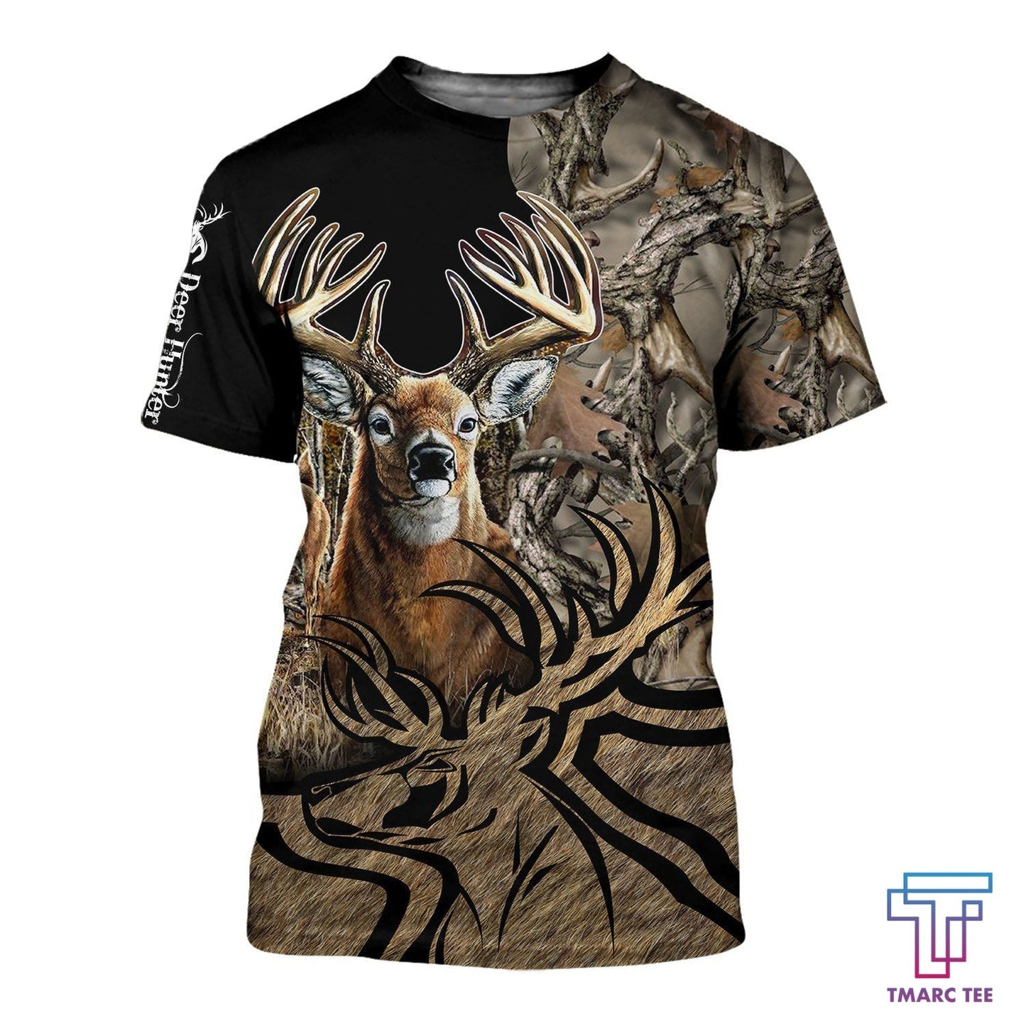 Deer Hunting Camo Caribou 3D Over Printed Hoodie