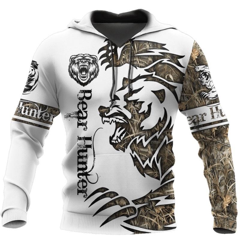 Bear hunting tattoo Print 3D Shirt