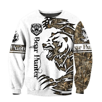 Bear hunting tattoo Print 3D Shirt