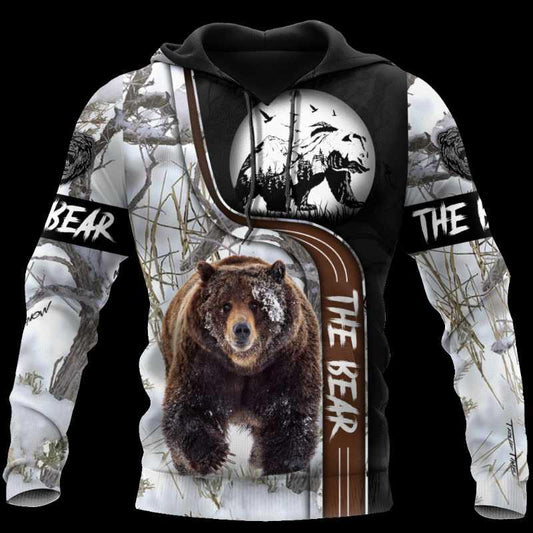 Bear Hunting 3D All Over Printed Fashion Mens Autumn Shirt