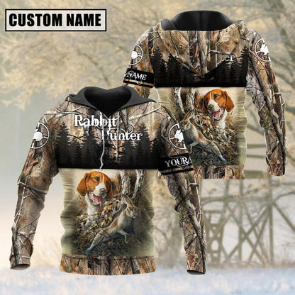 Custom Name Rabbit Hunting Shirt 3D All Over Printed Clothes