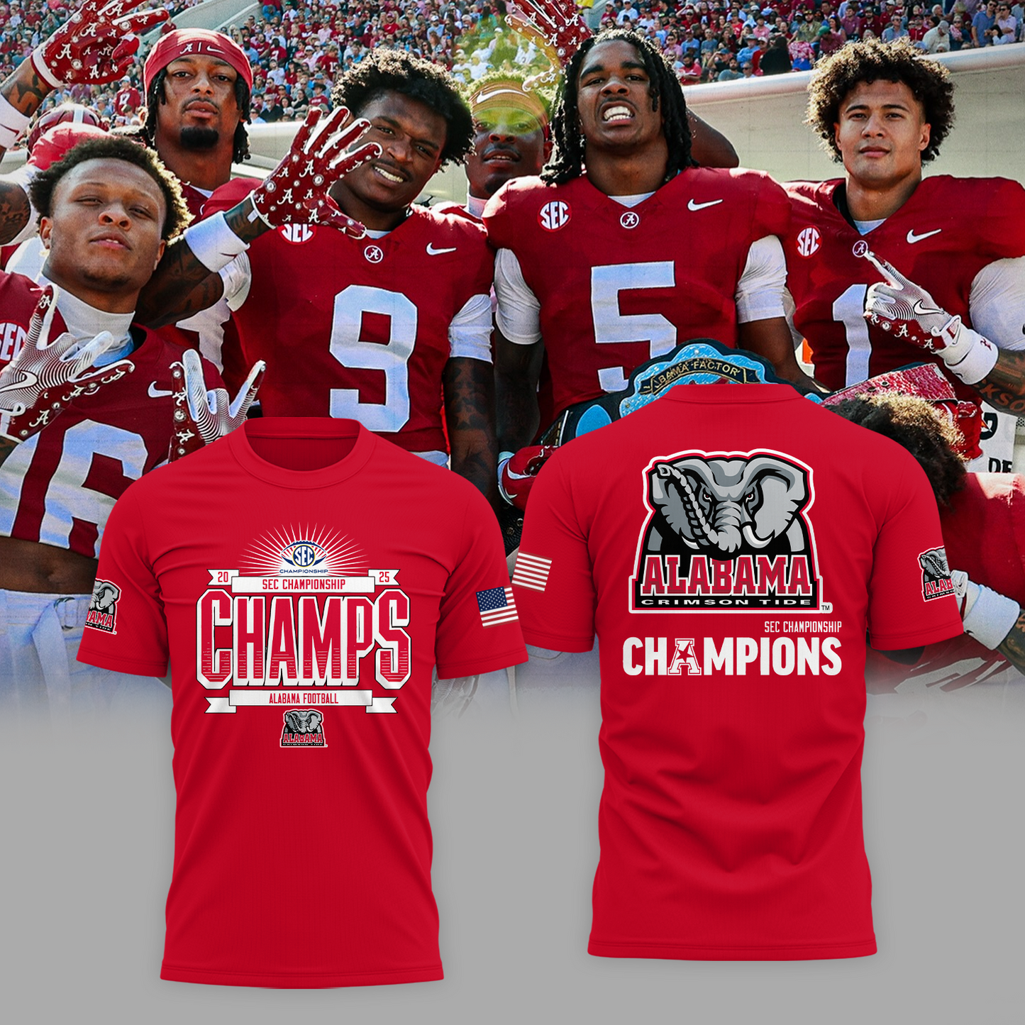 Alabama Football - We are champions 2025 Tshirt | TI86