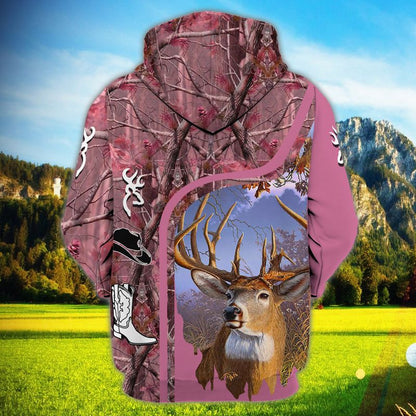 Deer Hunting Country Girl 3D All Over Printed Clothes