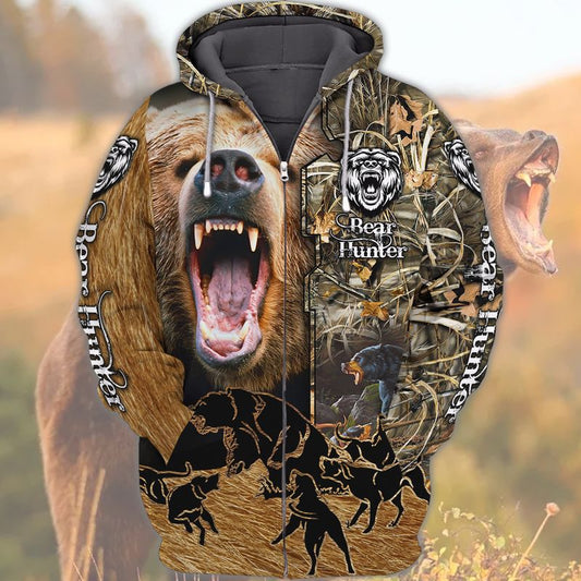 Bear Hunting 3D All Over Printed Clothes