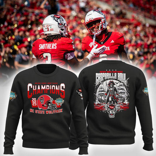 2025 GASPARILLA BOWL CHAMPS - NC State Football Sweatshirt Champions | YH44